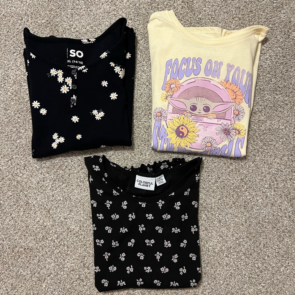 Bundle of 3 Girls Shirts NWOT XL